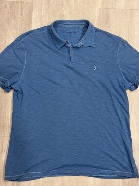 John Varvatos Men’s  Short-Sleeve Polo Shirt in Blue